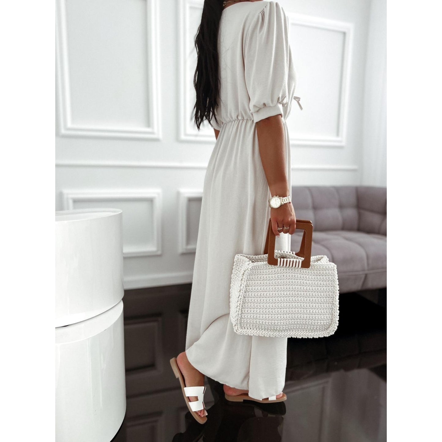Schleifenkleid Maxi