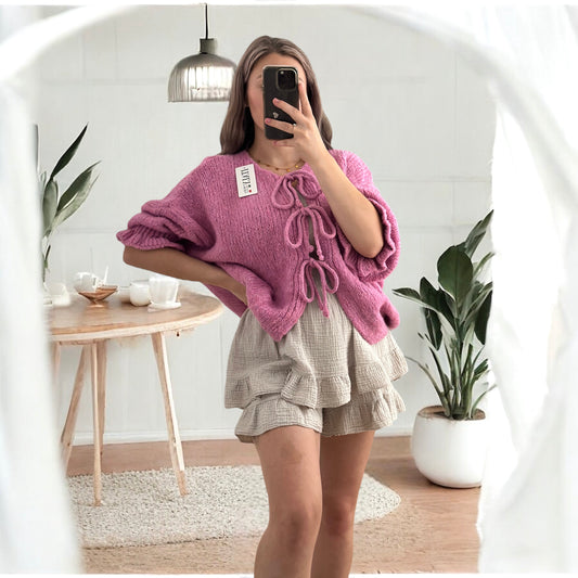 Knoten Strickjacke