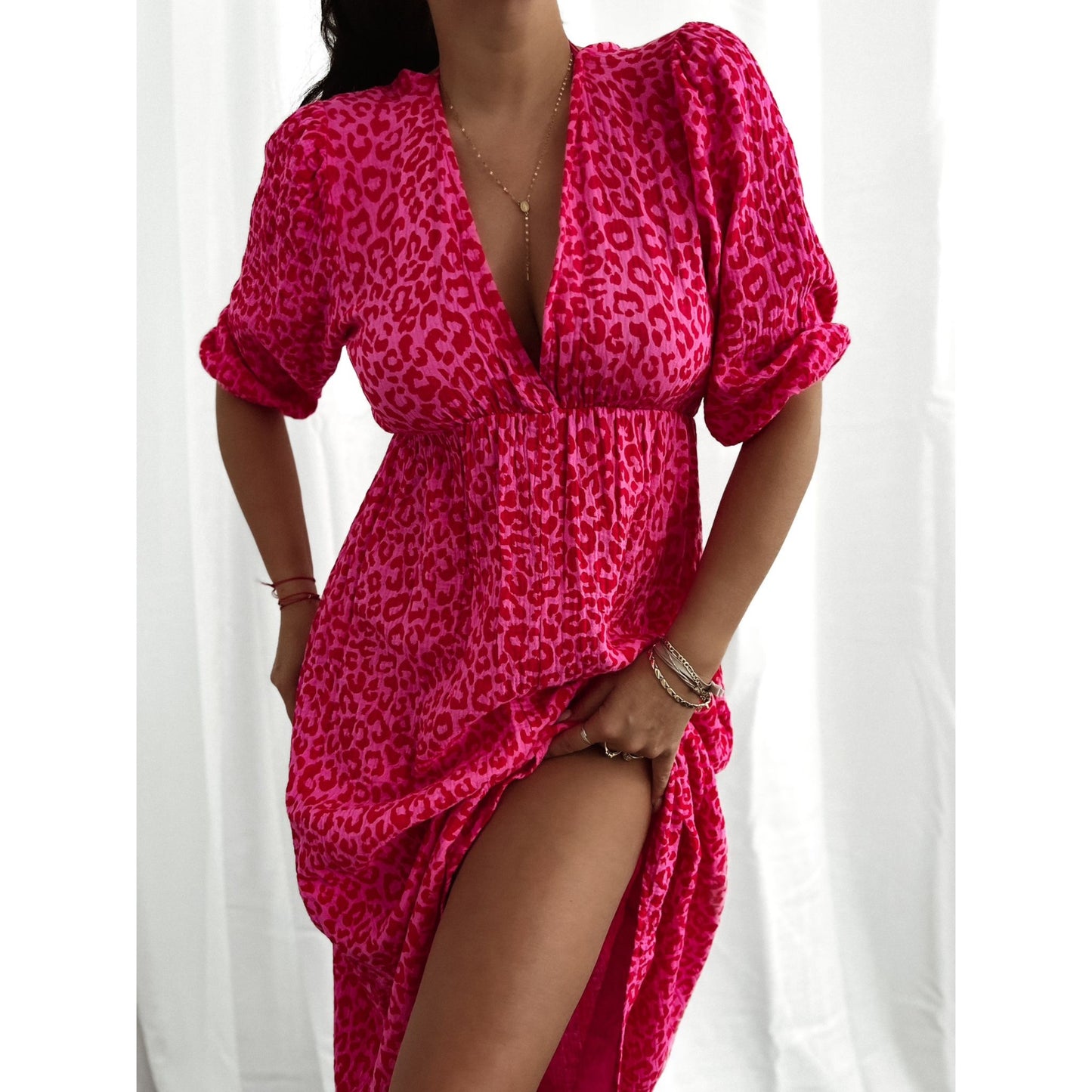 Musselin Kleid Maxi