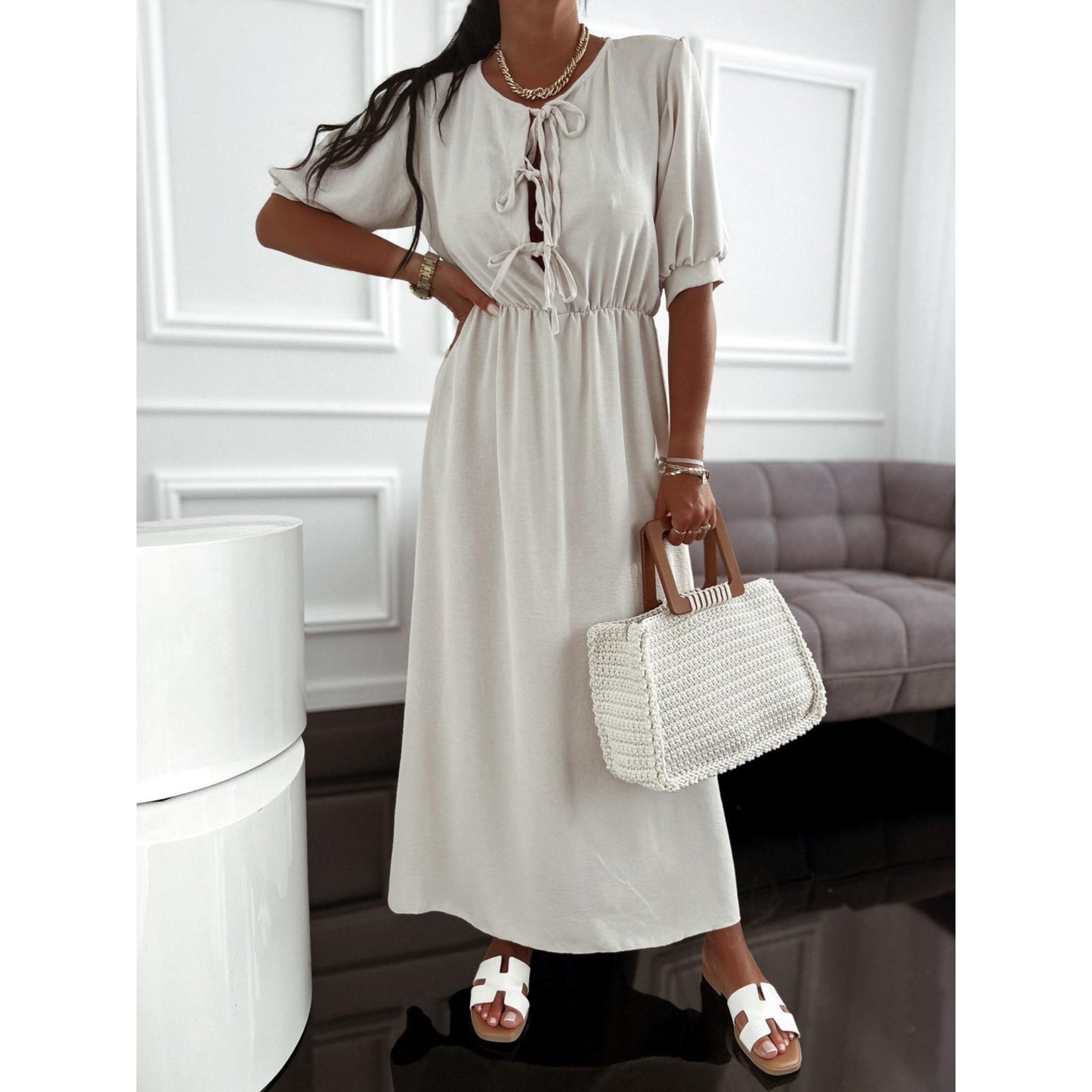 Schleifenkleid Maxi