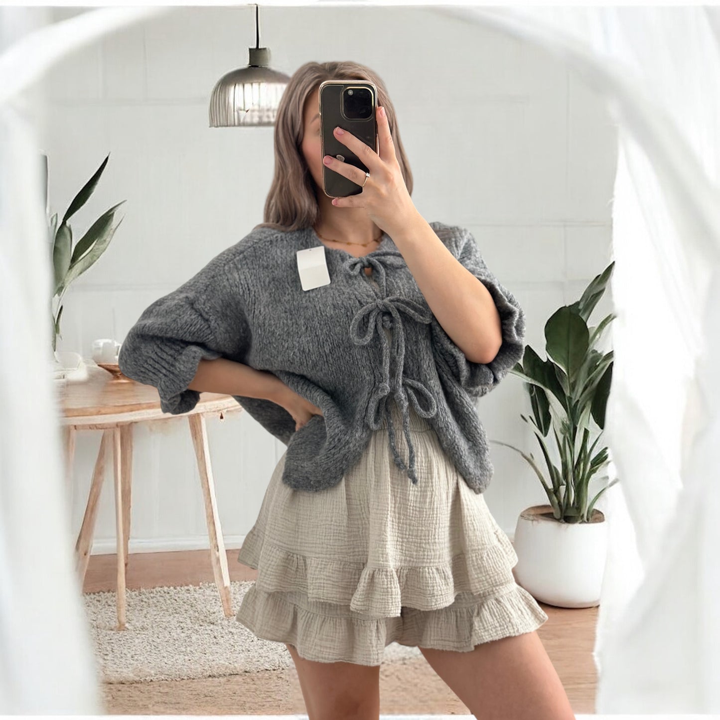 Knoten Strickjacke