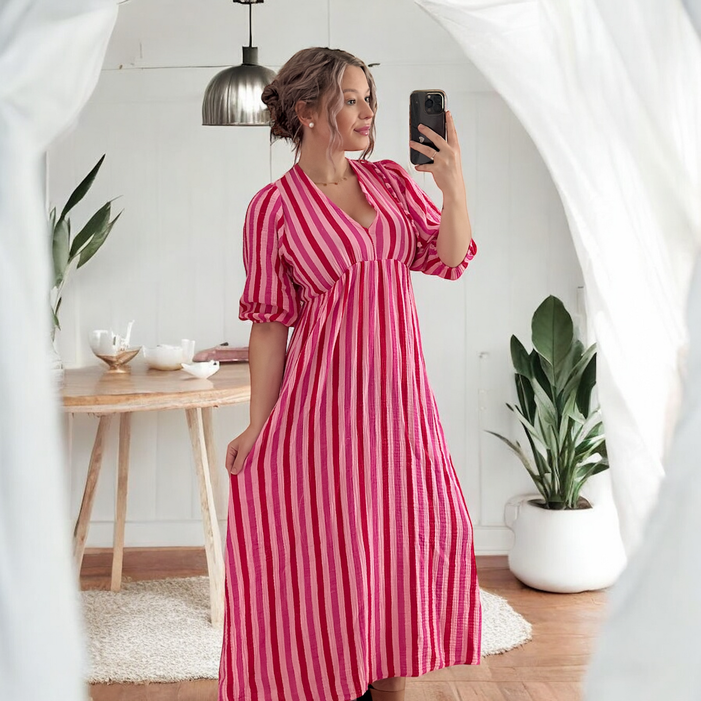 Musselin Kleid Maxi